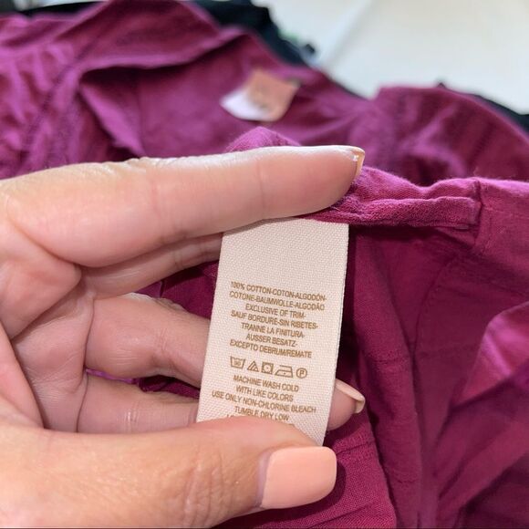 Free People Purple Crochet Ruffle Tunic Dress Top Long Sleeve XS - Picture 3 of 3